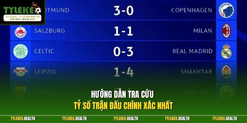 Hướng dẫn tra cứu tỷ số trận đấu chính xác nhất